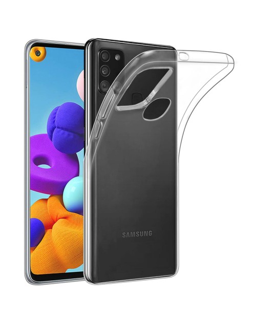 Samsung Galaxy A21s transparent Crystal Clear Slim & Light, Protective, Flexible Soft Gel / TPU Cover Case